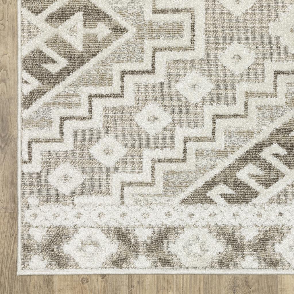 Oriental Weavers Tangier TAN03 Beige Rectangle Indoor Area Rug Southwest/Lodge Pattern-