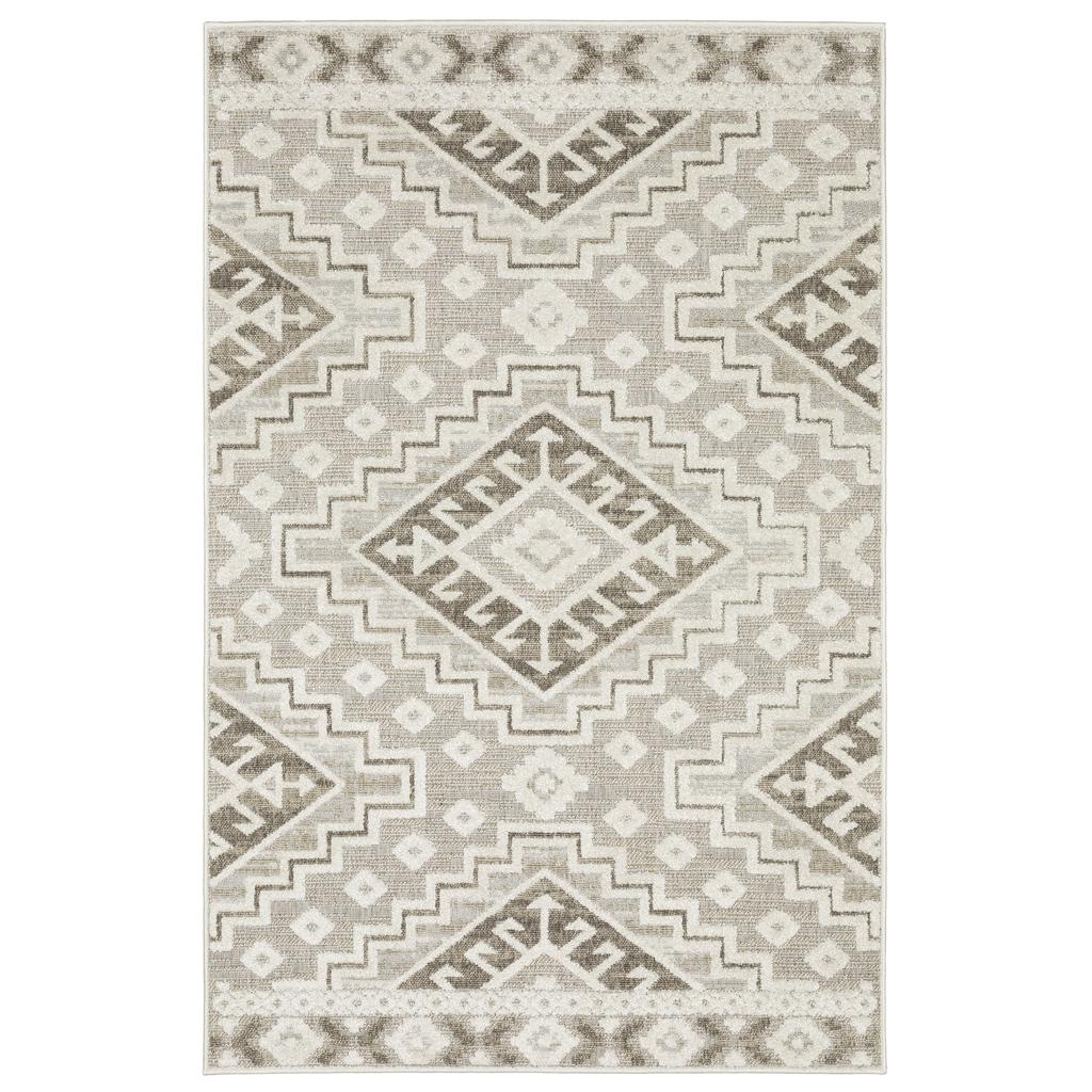 Oriental Weavers Tangier TAN03 Beige Rectangle Indoor Area Rug Southwest/Lodge Pattern-