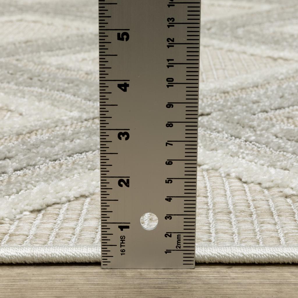 Oriental Weavers Tangier TAN04 Grey Rectangle Indoor Runner Diamond Pattern-