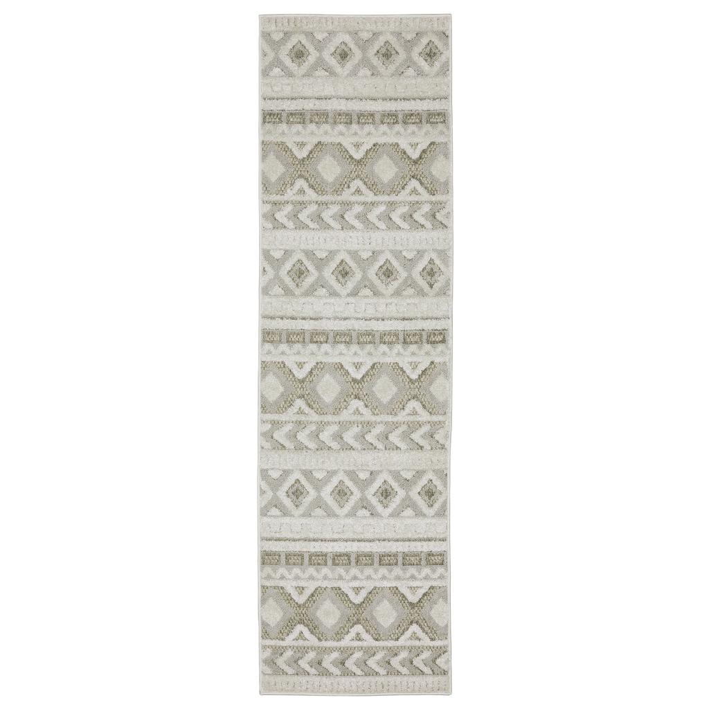 Oriental Weavers Tangier TAN06 Grey Rectangle Indoor Runner Southwest/Lodge Pattern-