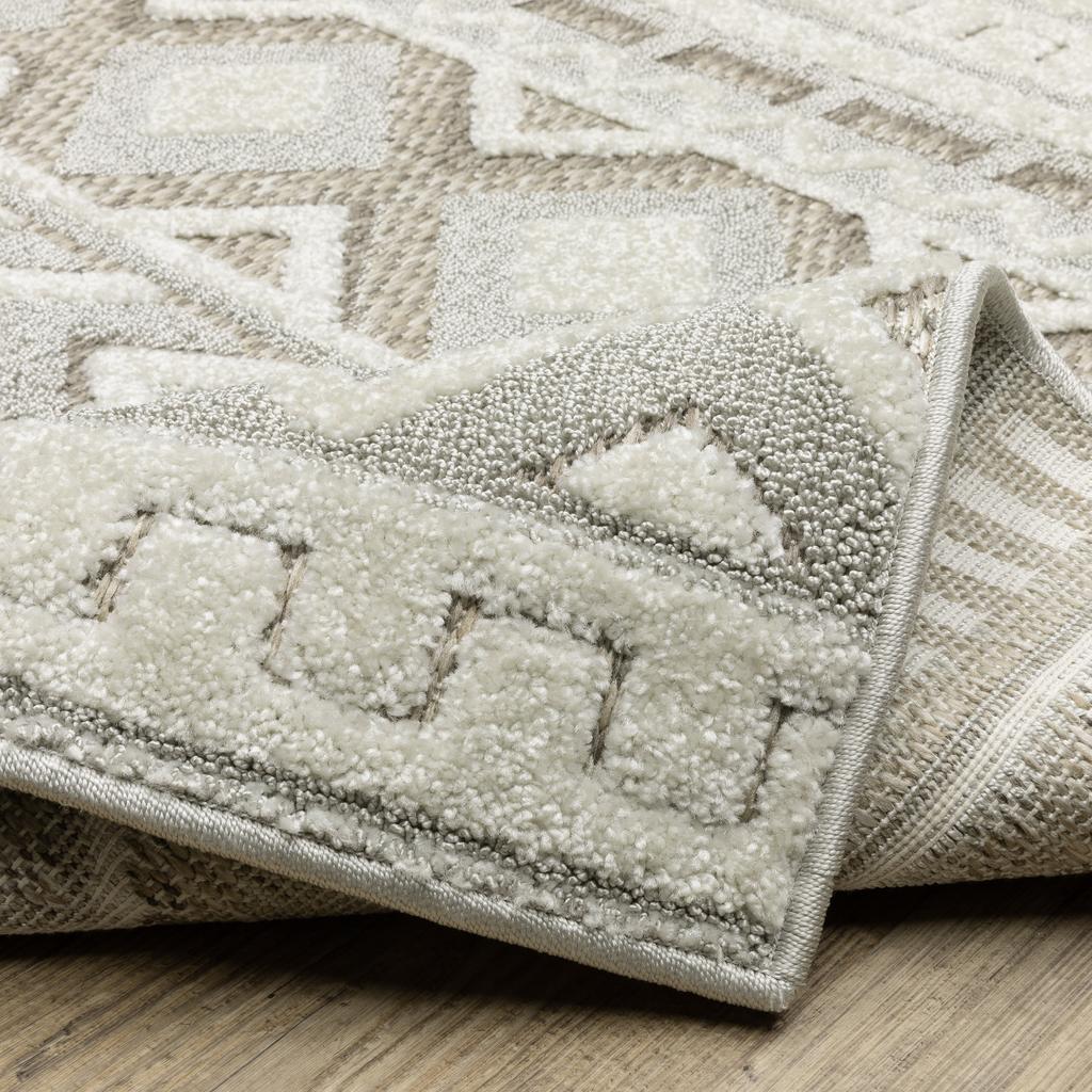 Oriental Weavers Tangier TAN06 Grey Rectangle Indoor Runner Southwest/Lodge Pattern-