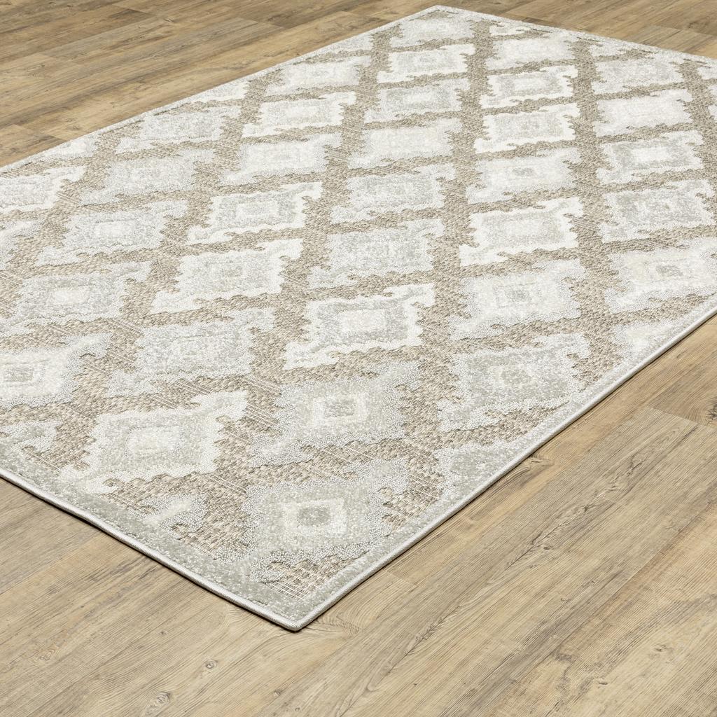 Oriental Weavers Tangier TAN08 Beige Rectangle Indoor Area Rug Oriental Pattern-