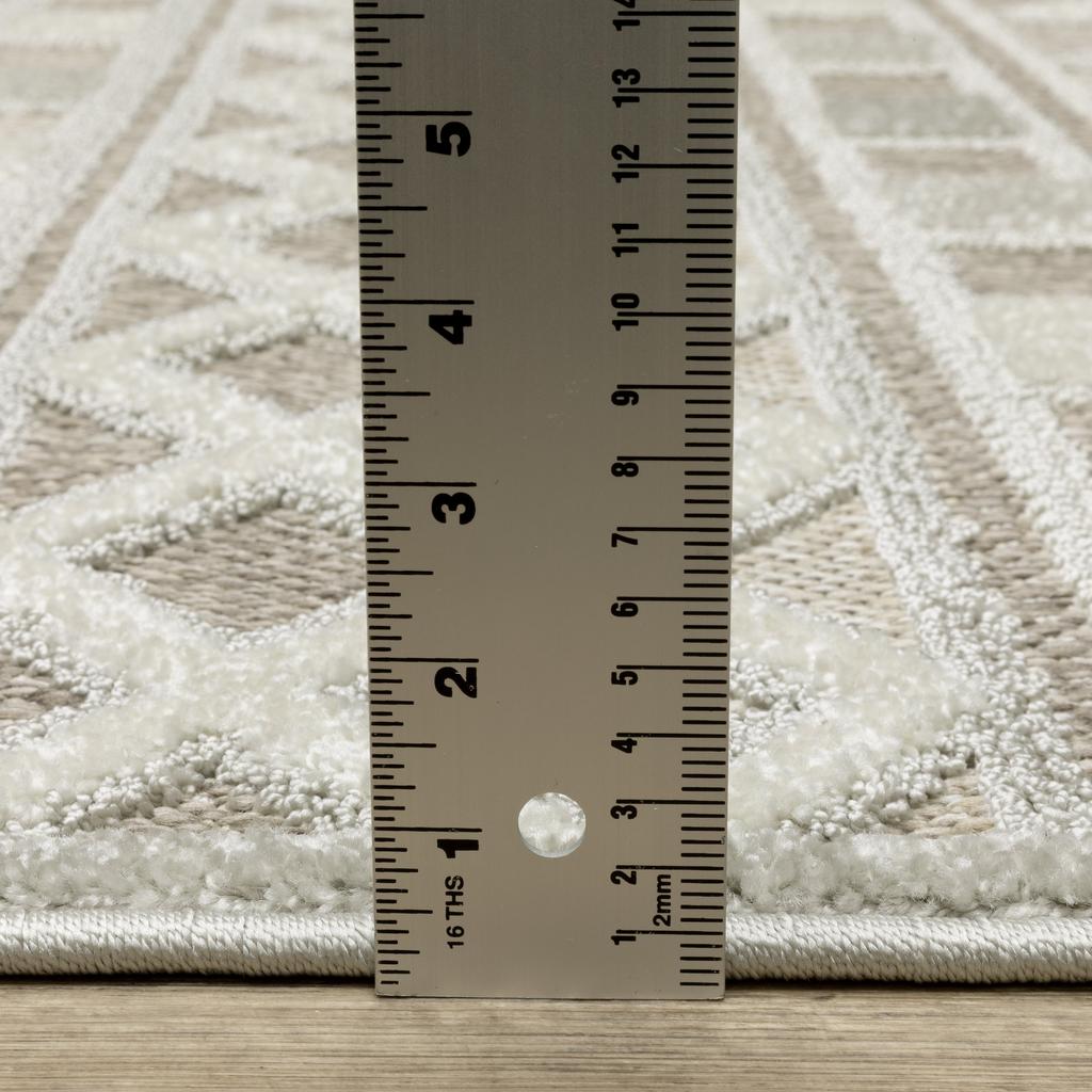 Oriental Weavers Tangier TAN09 Beige Rectangle Indoor Area Rug Geometric Pattern-