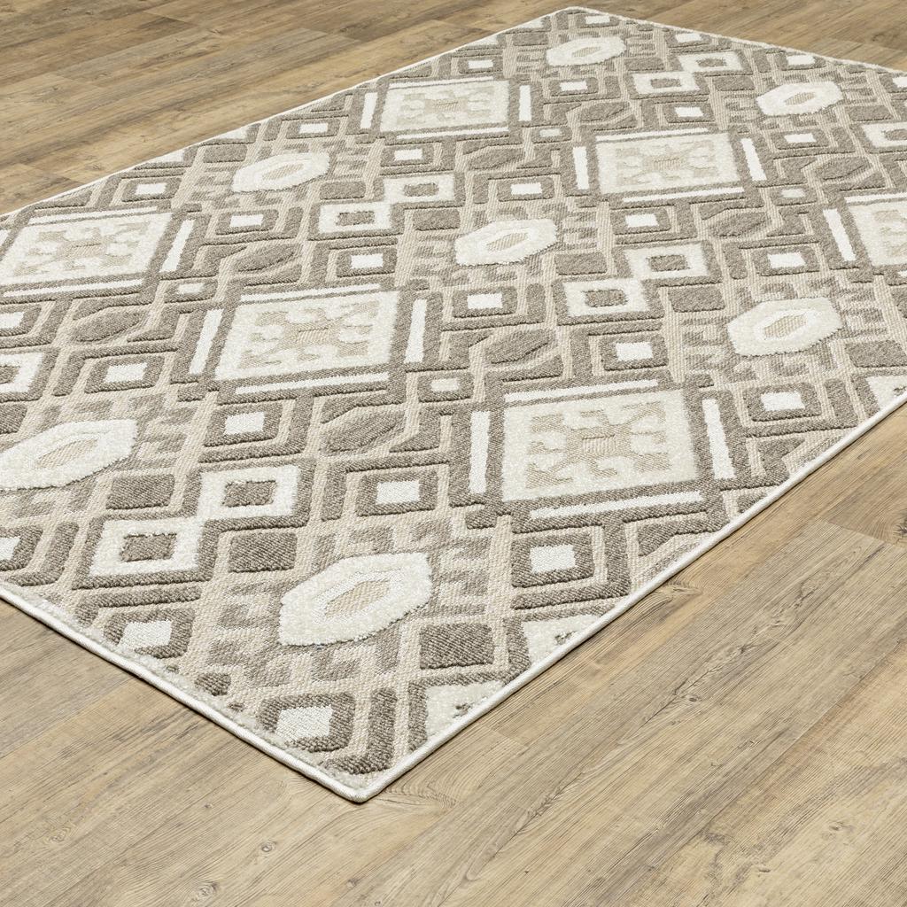 Oriental Weavers Tangier TAN10 Brown Rectangle Indoor Area Rug Southwest/Lodge Pattern-