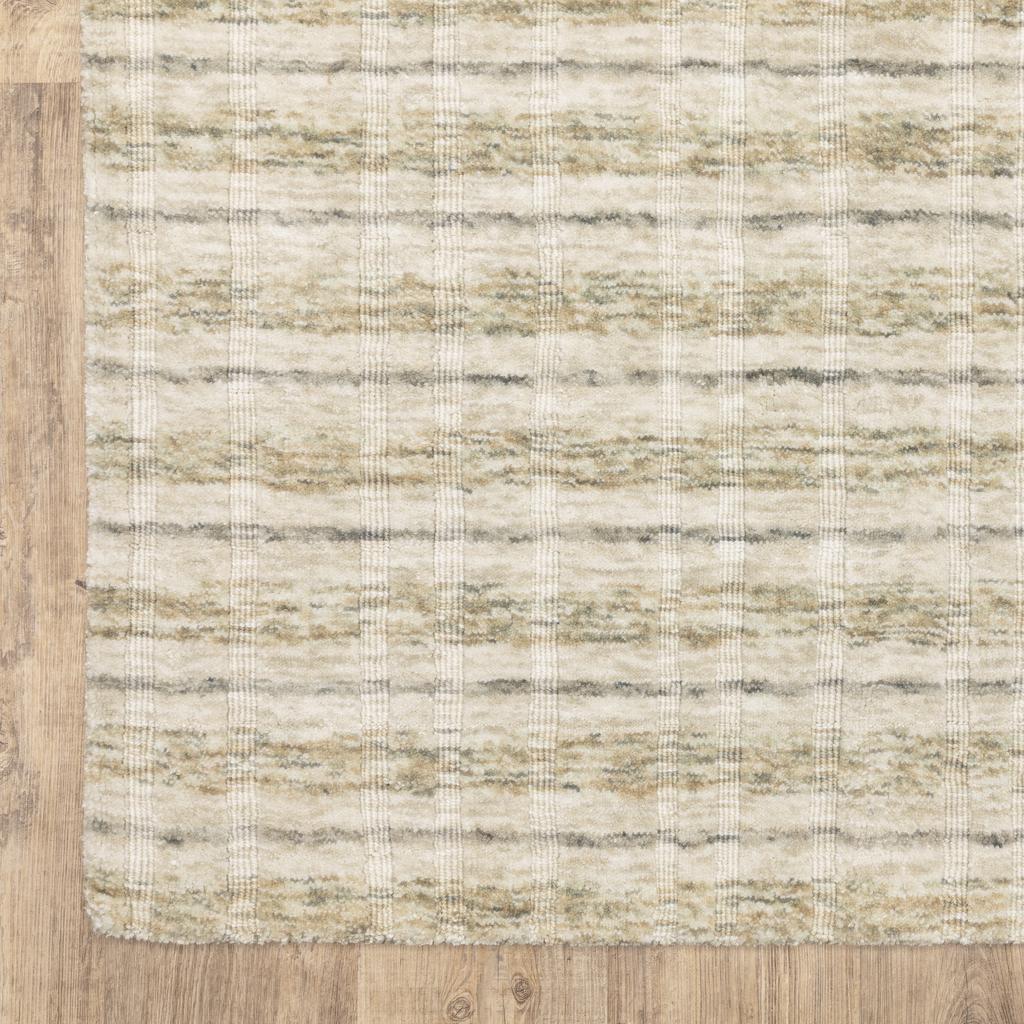 Oriental Weavers Thatcher THA02 Beige Rectangle Indoor Area Rug Striped Pattern-