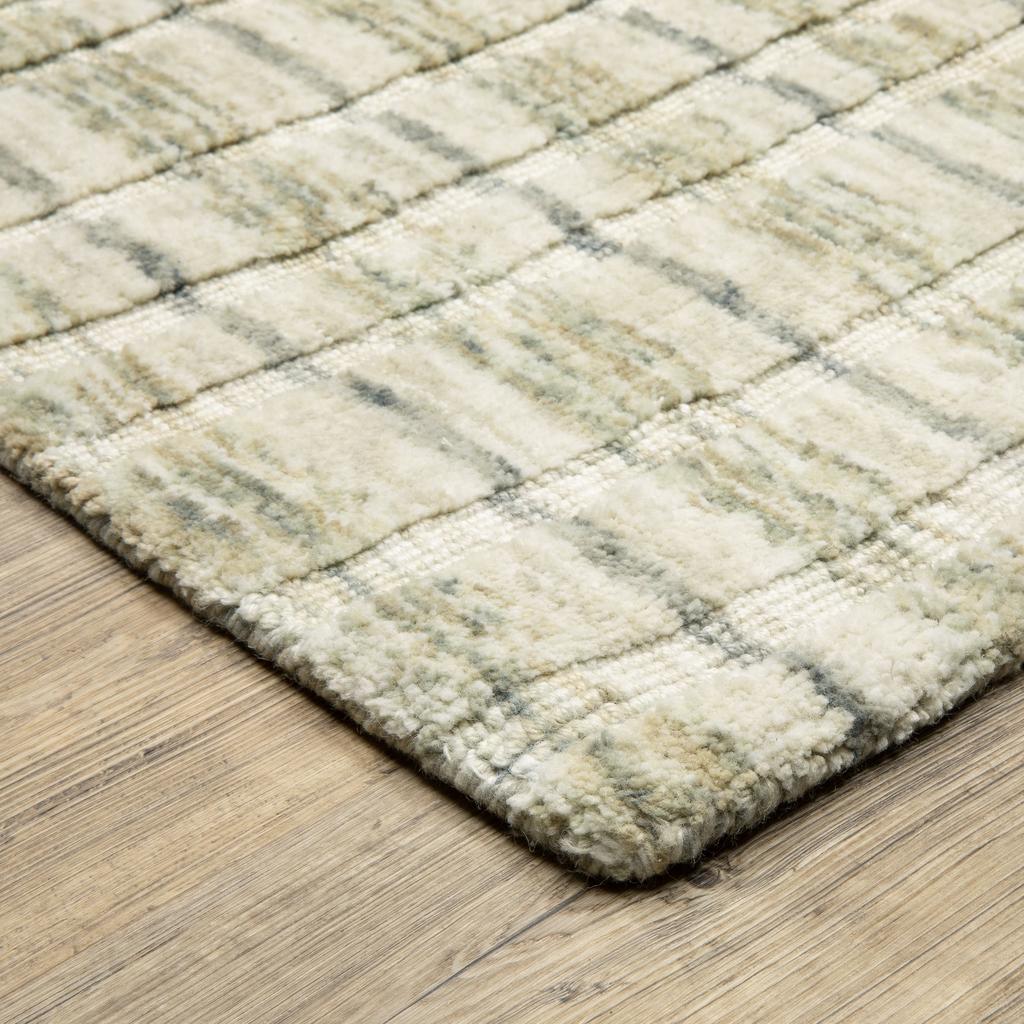 Oriental Weavers Thatcher THA02 Beige Rectangle Indoor Runner Striped Pattern-