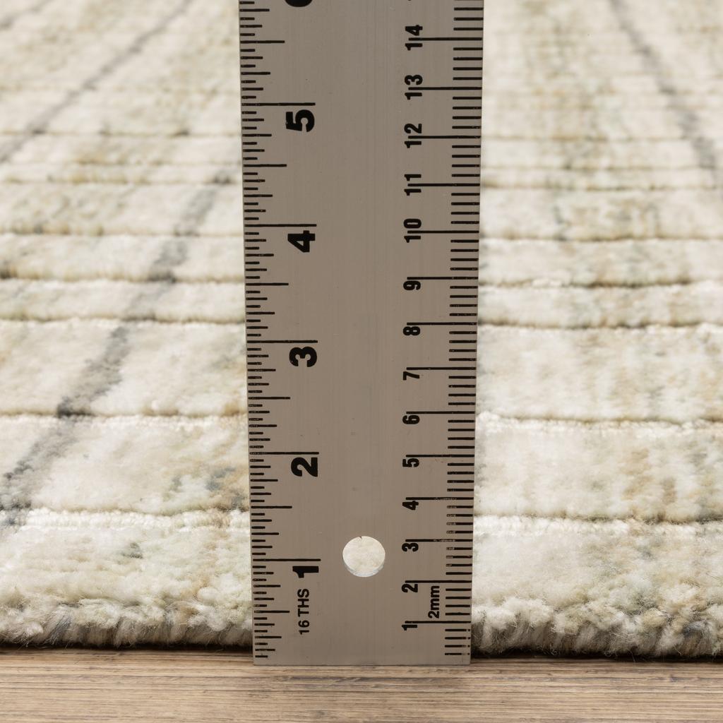 Oriental Weavers Thatcher THA02 Beige Rectangle Indoor Runner Striped Pattern-