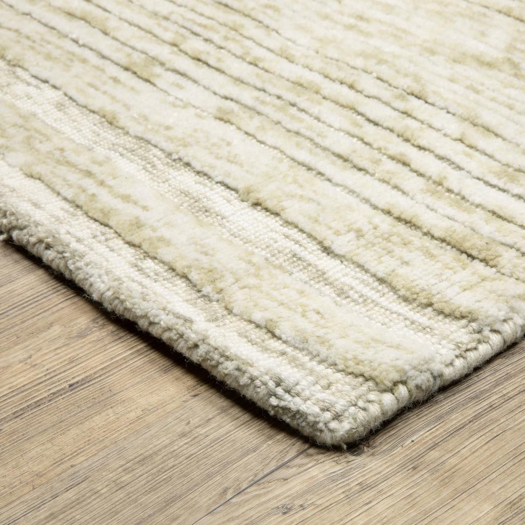 Oriental Weavers Thatcher THA03 Beige Rectangle Indoor Area Rug Striped Pattern-