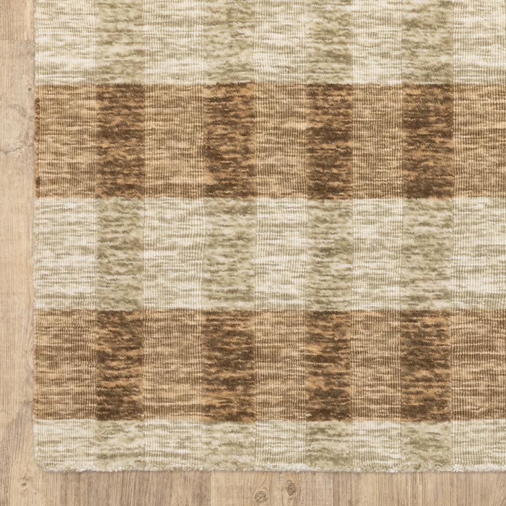 Oriental Weavers Thatcher THA04 Beige Rectangle Indoor Runner Striped Pattern-