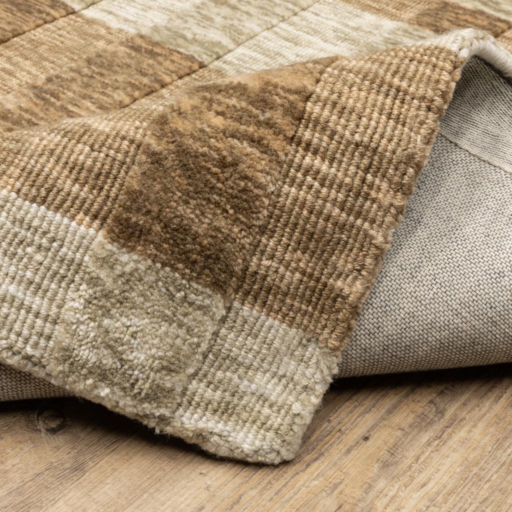 Oriental Weavers Thatcher THA04 Beige Rectangle Indoor Runner Striped Pattern-