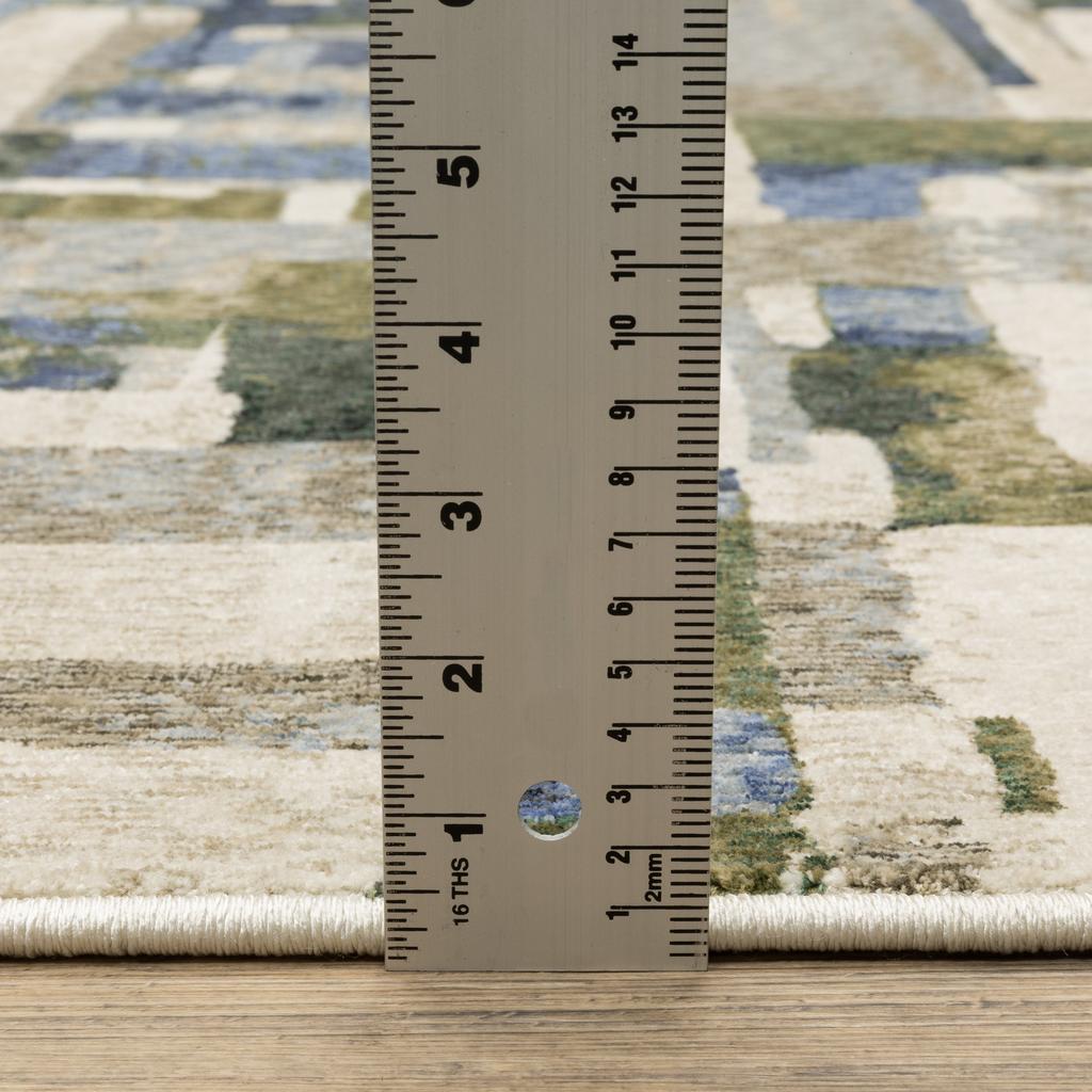 Oriental Weavers Tisdell TIS01 Blue Rectangle Indoor Area Rug Abstract Pattern-