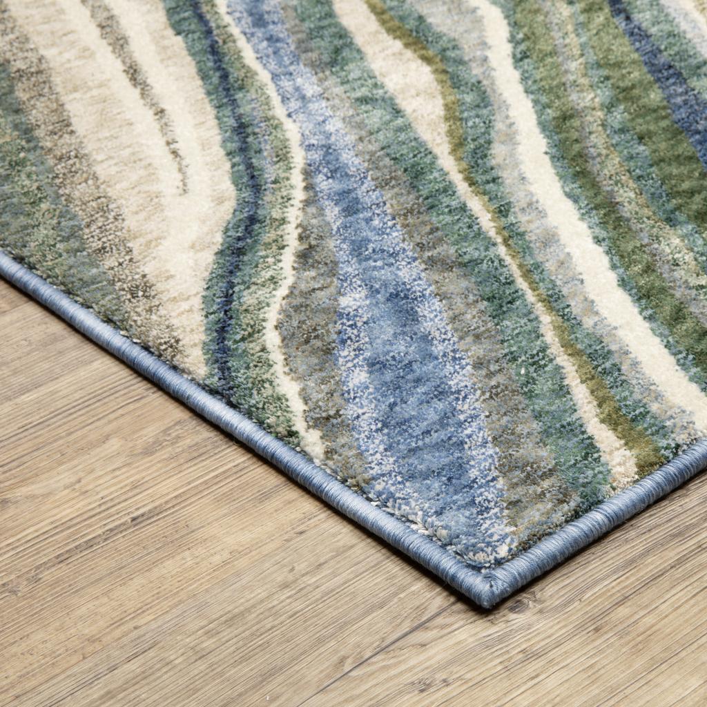 Oriental Weavers Tisdell TIS10 Green Rectangle Indoor Area Rug Abstract Pattern-