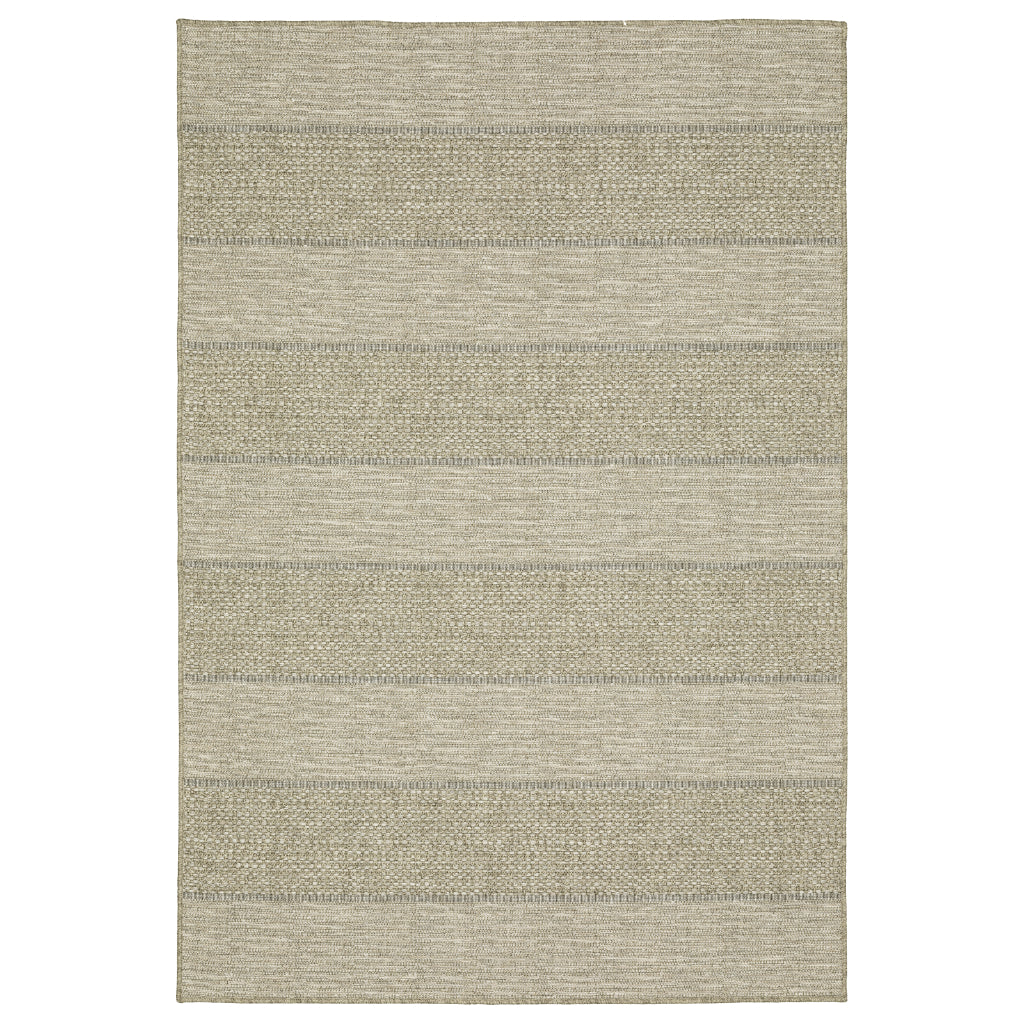 Oriental Weavers Tortuga TR01A Tan Rectangle Indoor Area Rug - Casual Stain Resistant Rug with Striped Design-