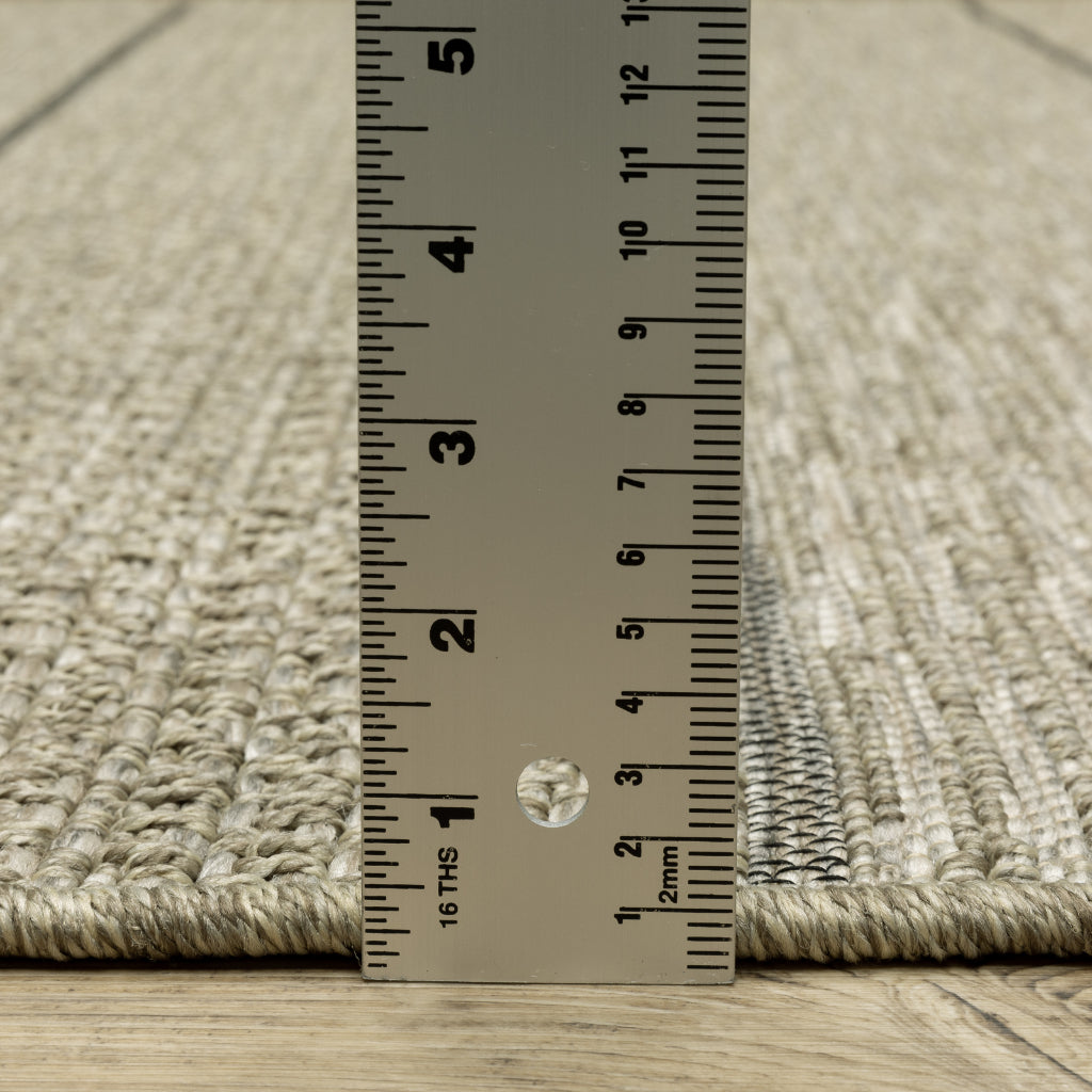 Oriental Weavers Tortuga TR01A Tan Rectangle Indoor Area Rug - Casual Stain Resistant Rug with Striped Design-