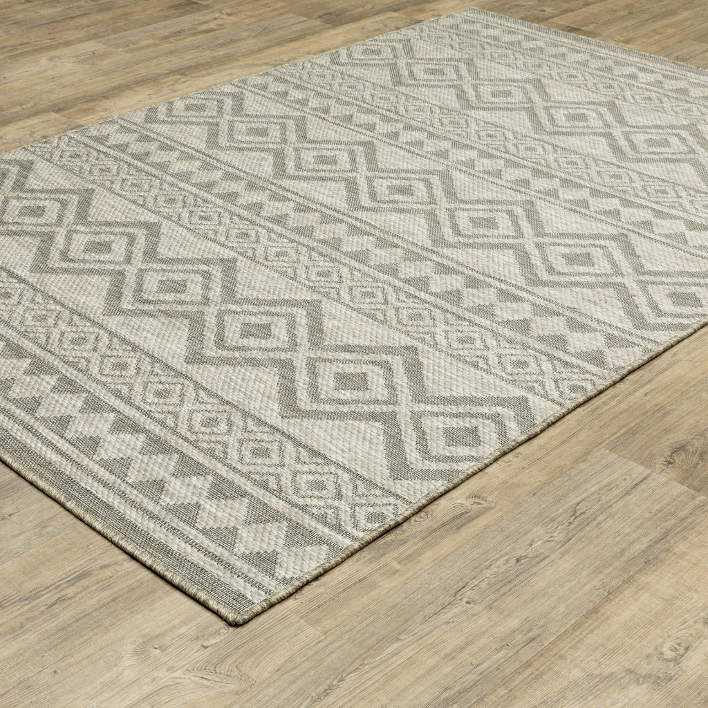 Oriental Weavers Tortuga TR03A Tan Rectangle Indoor Area Rug - Casual Stain Resistant Rug with Geometric Design-