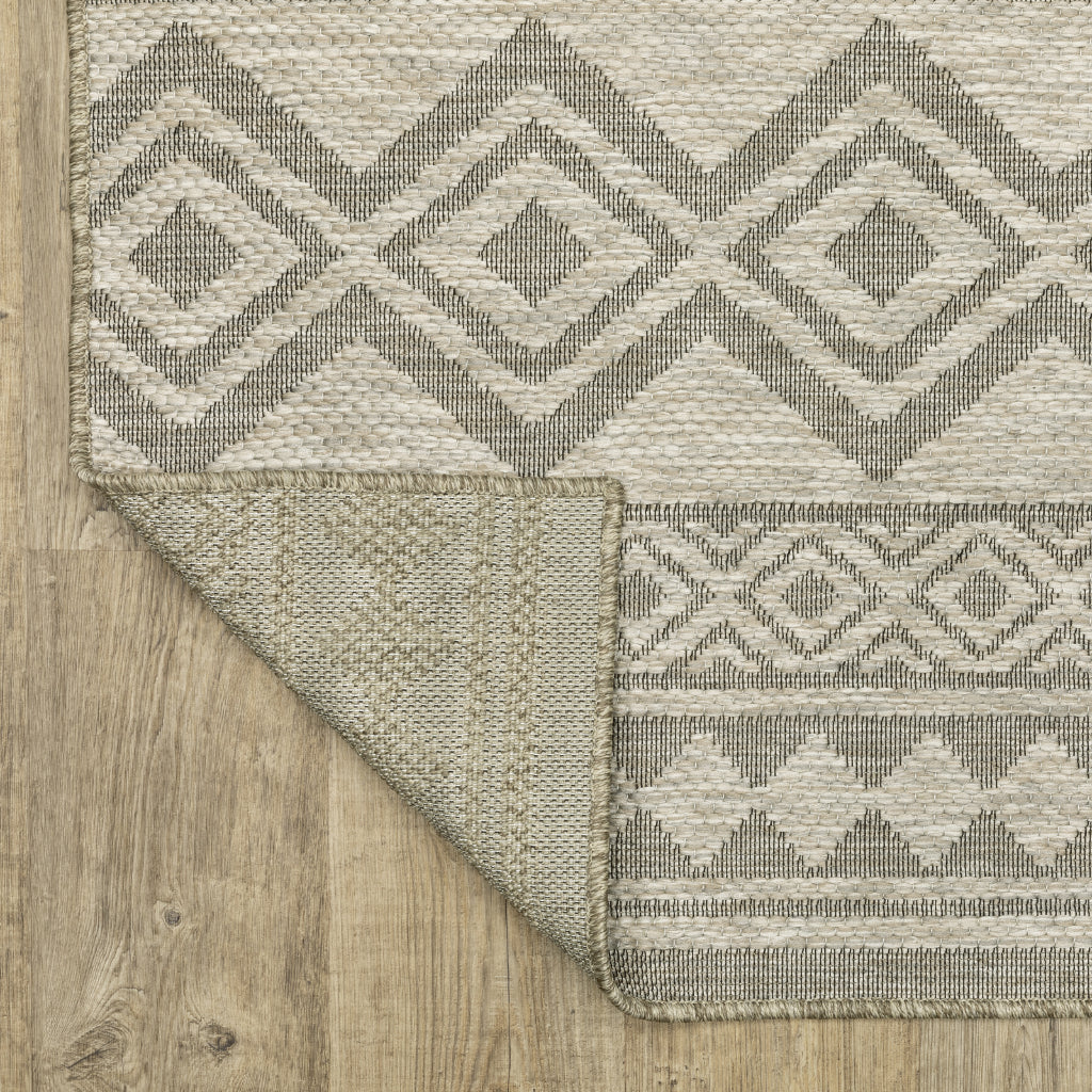 Oriental Weavers Tortuga TR03A Tan Rectangle Indoor Area Rug - Casual Stain Resistant Rug with Geometric Design-