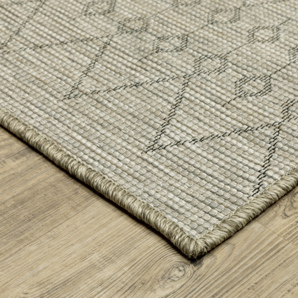 Oriental Weavers Tortuga TR04A Tan Rectangle Indoor Area Rug - Casual Stain Resistant Rug with Geometric Design-