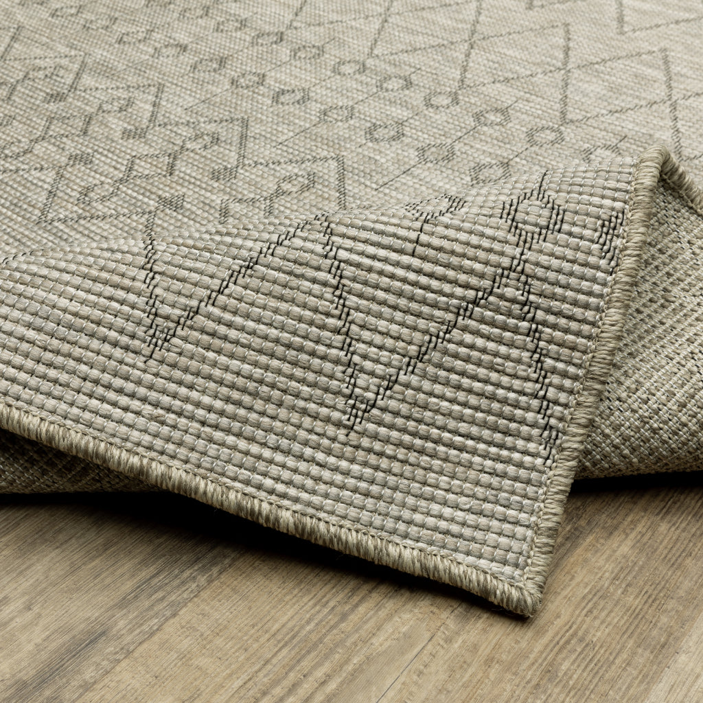 Oriental Weavers Tortuga TR04A Tan Rectangle Indoor Area Rug - Casual Stain Resistant Rug with Geometric Design-