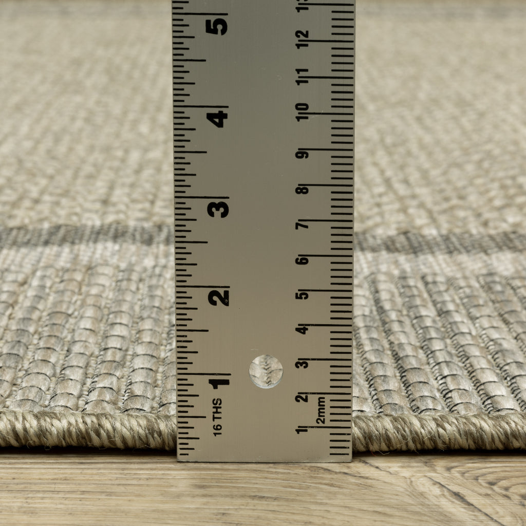 Oriental Weavers Tortuga TR06A Beige Rectangle Indoor Area Rug - Casual Stain Resistant Rug with Border Design-