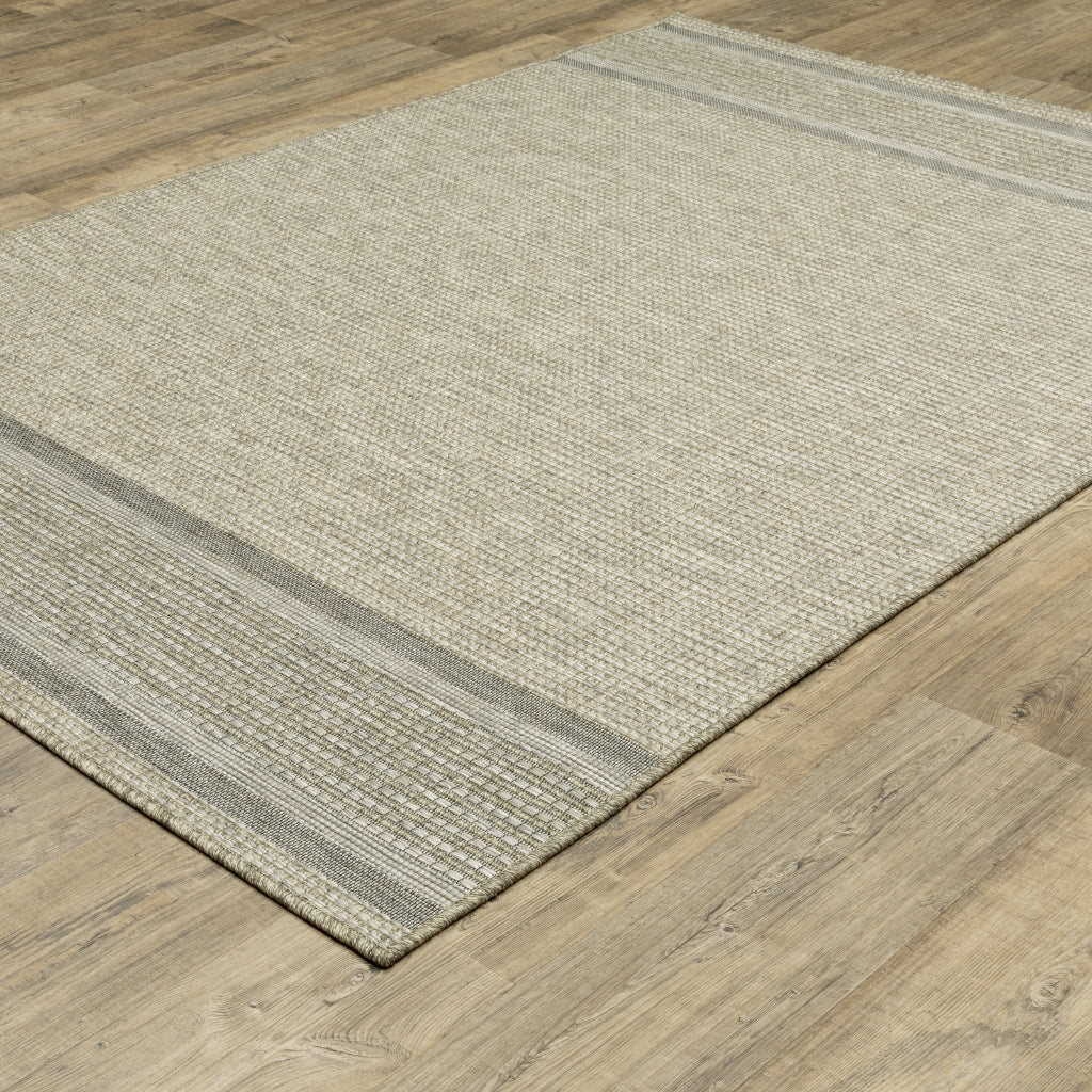 Oriental Weavers Tortuga TR07A Beige Rectangle Indoor Area Rug - Casual Stain Resistant Rug with Border Design-