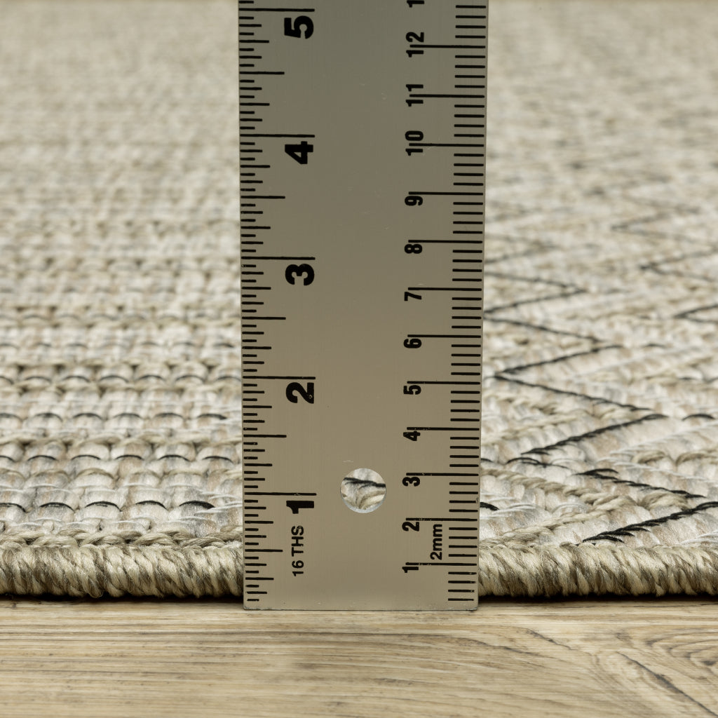 Oriental Weavers Tortuga TR09A Beige Rectangle Indoor Area Rug - Casual Stain Resistant Rug with Geometric Design-