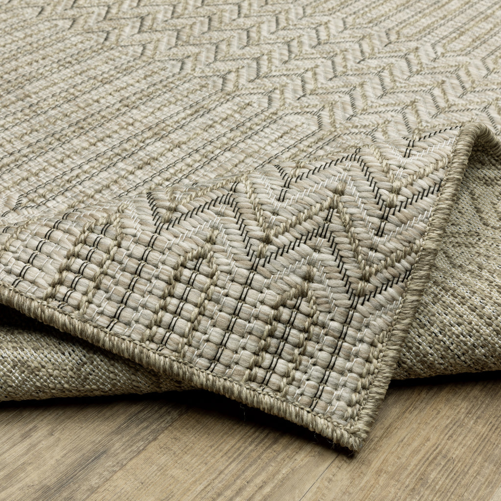 Oriental Weavers Tortuga TR09A Beige Rectangle Indoor Area Rug - Casual Stain Resistant Rug with Geometric Design-