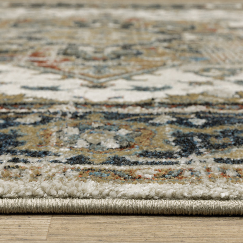 Oriental Weavers Venice 054X8 Multicolor Rectangle Indoor Area Rug - Stain Resistant Low Pile Rug with Medallion Design-