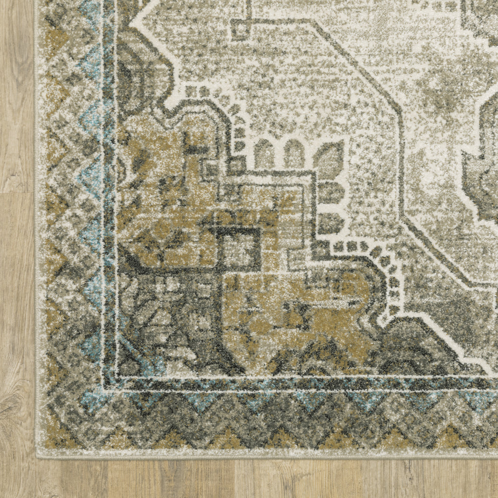 Oriental Weavers Venice 1104W Multicolor Rectangle Indoor Area Rug - Stain Resistant Low Pile Rug with Medallion Design-