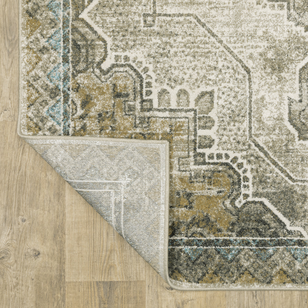 Oriental Weavers Venice 1104W Multicolor Rectangle Indoor Runner - Stain Resistant Low Pile Rug with Medallion Design-