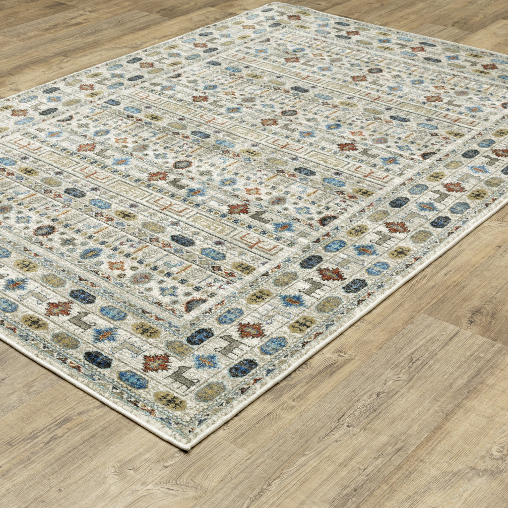 Oriental Weavers Venice 248W8 Multicolor Rectangle Indoor Area Rug - Stain Resistant Low Pile Rug with Tribal Design-