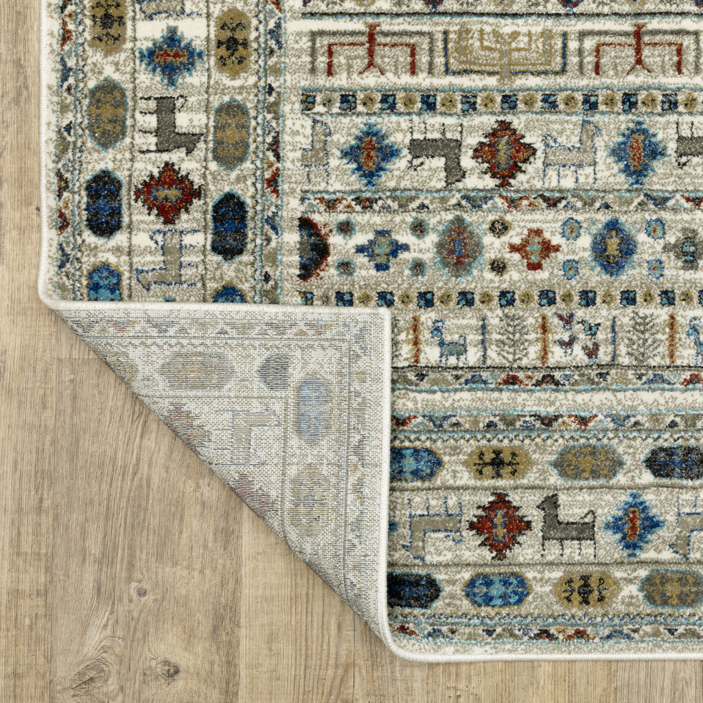 Oriental Weavers Venice 248W8 Multicolor Rectangle Indoor Area Rug - Stain Resistant Low Pile Rug with Tribal Design-