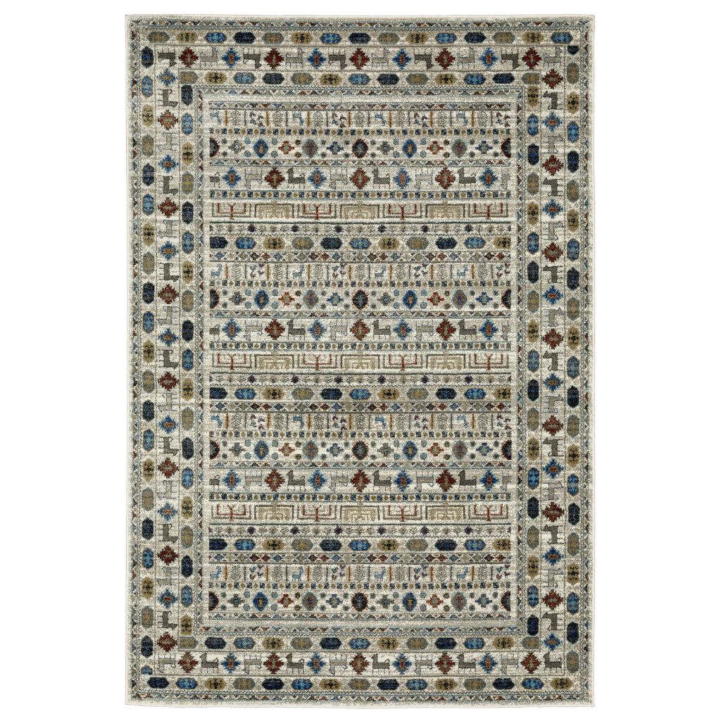 Oriental Weavers Venice 248W8 Multicolor Rectangle Indoor Area Rug - Stain Resistant Low Pile Rug with Tribal Design-