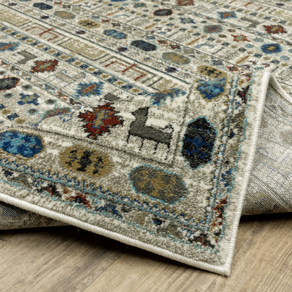 Oriental Weavers Venice 248W8 Multicolor Rectangle Indoor Area Rug - Stain Resistant Low Pile Rug with Tribal Design-