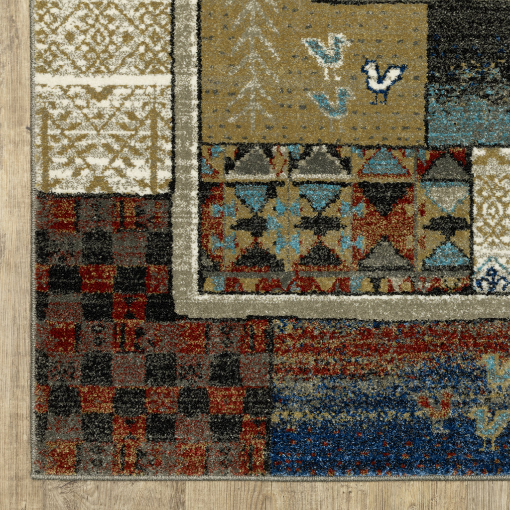 Oriental Weavers Venice 4258X Multicolor Rectangle Indoor Area Rug - Stain Resistant Low Pile Rug with Tribal Design-