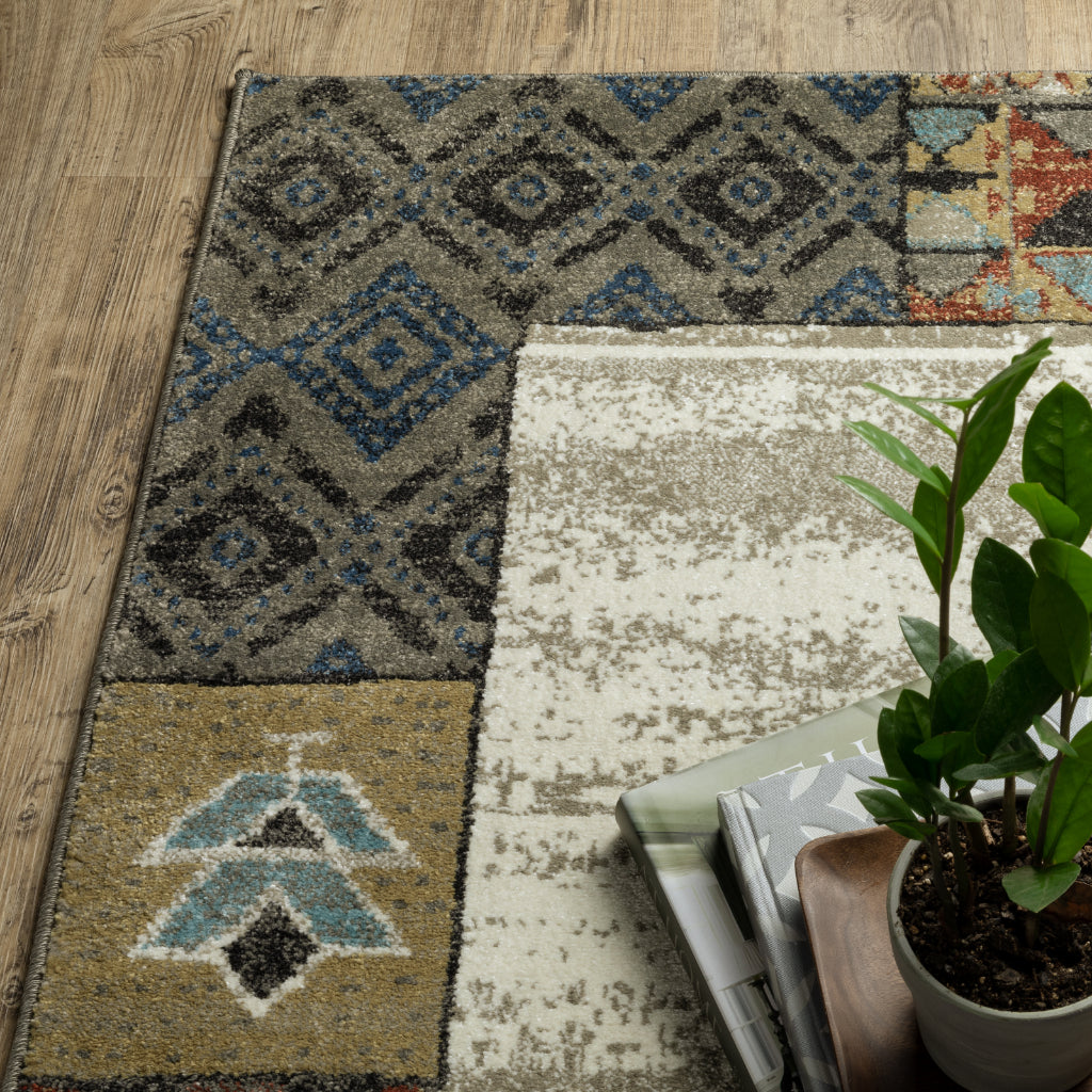 Oriental Weavers Venice 5774W Multicolor Rectangle Indoor Area Rug - Stain Resistant Low Pile Rug with Border Design-