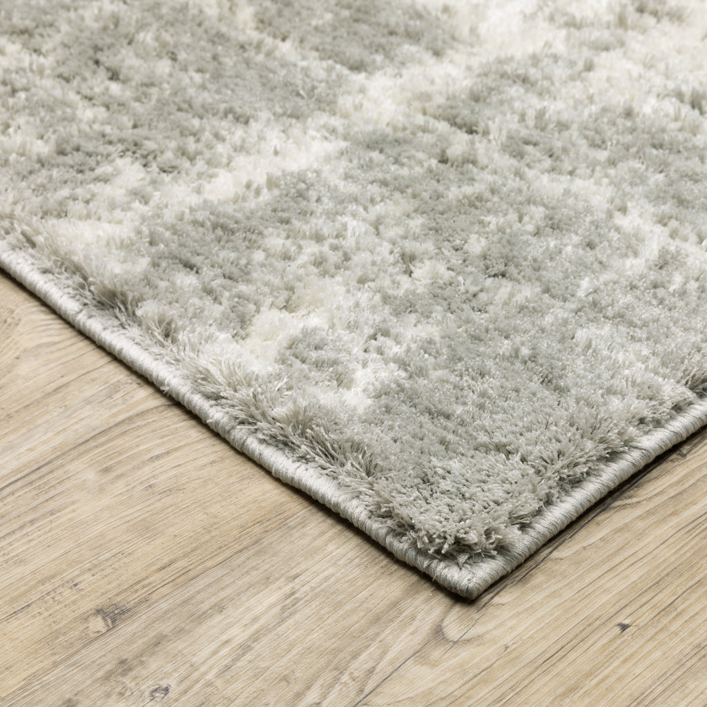 Oriental Weavers Verona 142E6 Gray Rectangle Indoor Area Rug - Luxurious Stain Resistant Shag Pile Rug with Abstract Design-