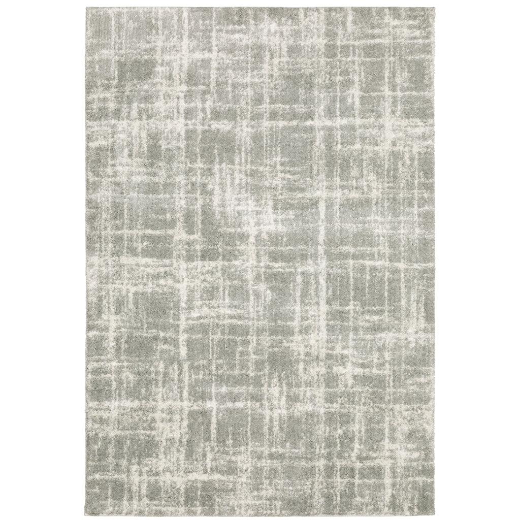 Oriental Weavers Verona 142E6 Gray Rectangle Indoor Area Rug - Luxurious Stain Resistant Shag Pile Rug with Abstract Design-