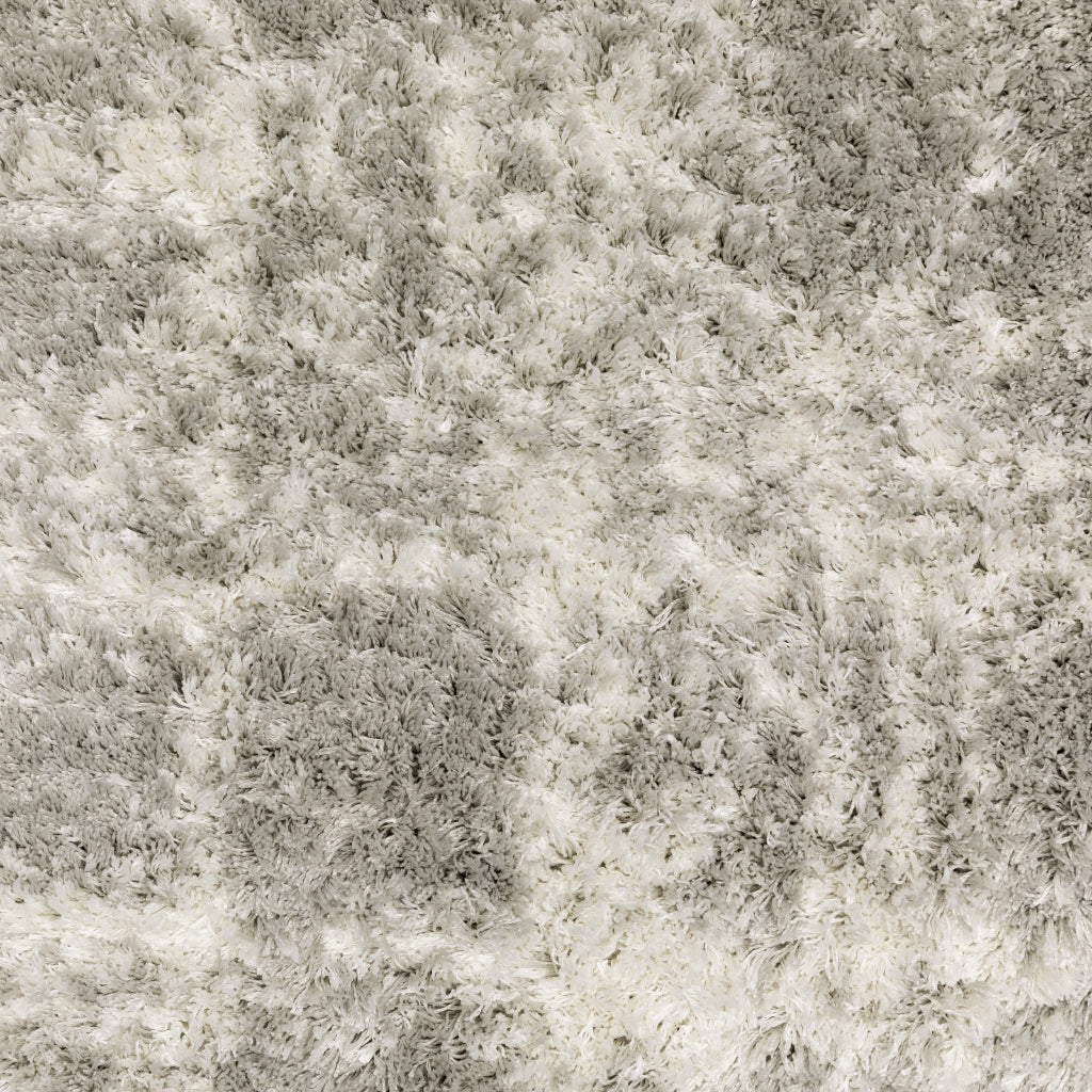 Oriental Weavers Verona 142E6 Gray Rectangle Indoor Runner - Luxurious Stain Resistant Shag Pile Rug with Abstract Design-