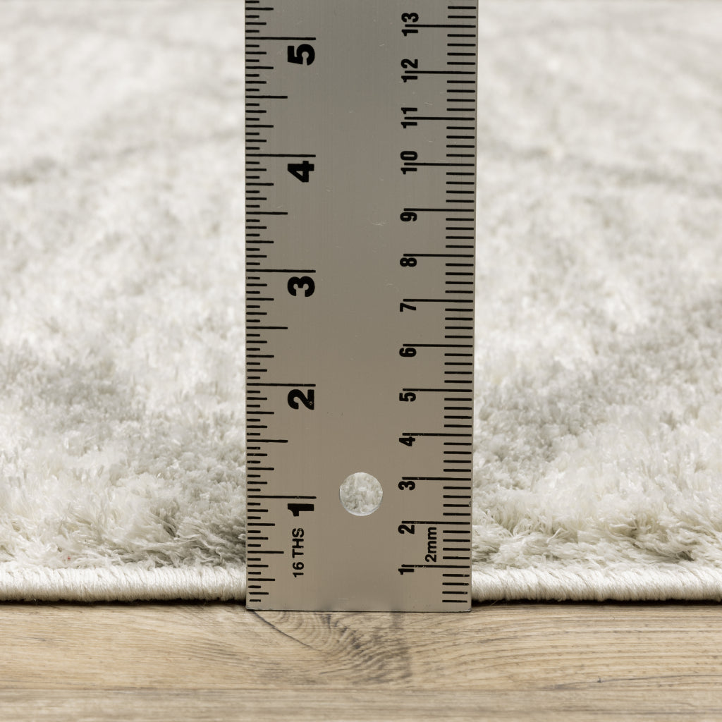 Oriental Weavers Verona 143W6 Gray Rectangle Indoor Runner - Luxurious Stain Resistant Shag Pile Rug with Geometric Design-