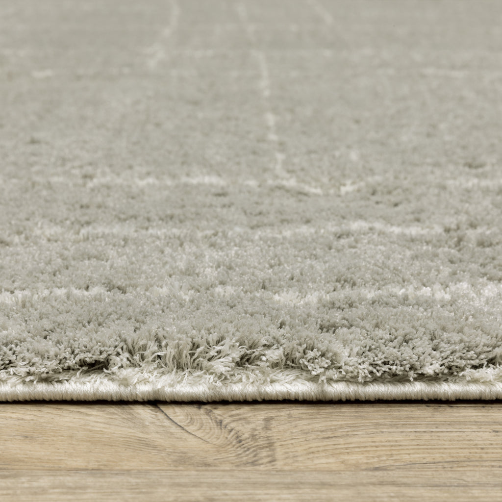 Oriental Weavers Verona 752G6 Gray Rectangle Indoor Runner - Luxurious Stain Resistant Shag Pile Rug with Abstract Design-