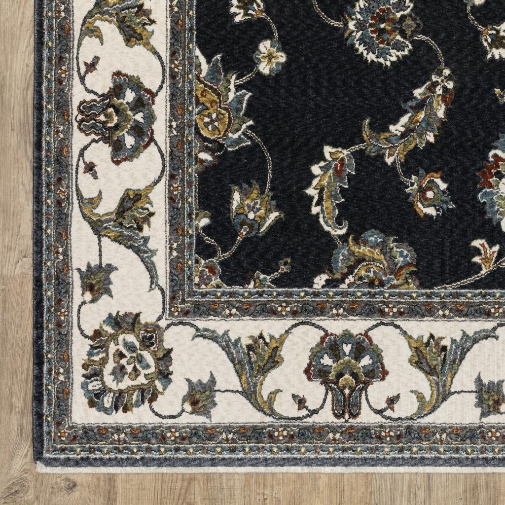 Oriental Weavers Vivian VI01B Navy Rectangle Indoor Runner Oriental Pattern-