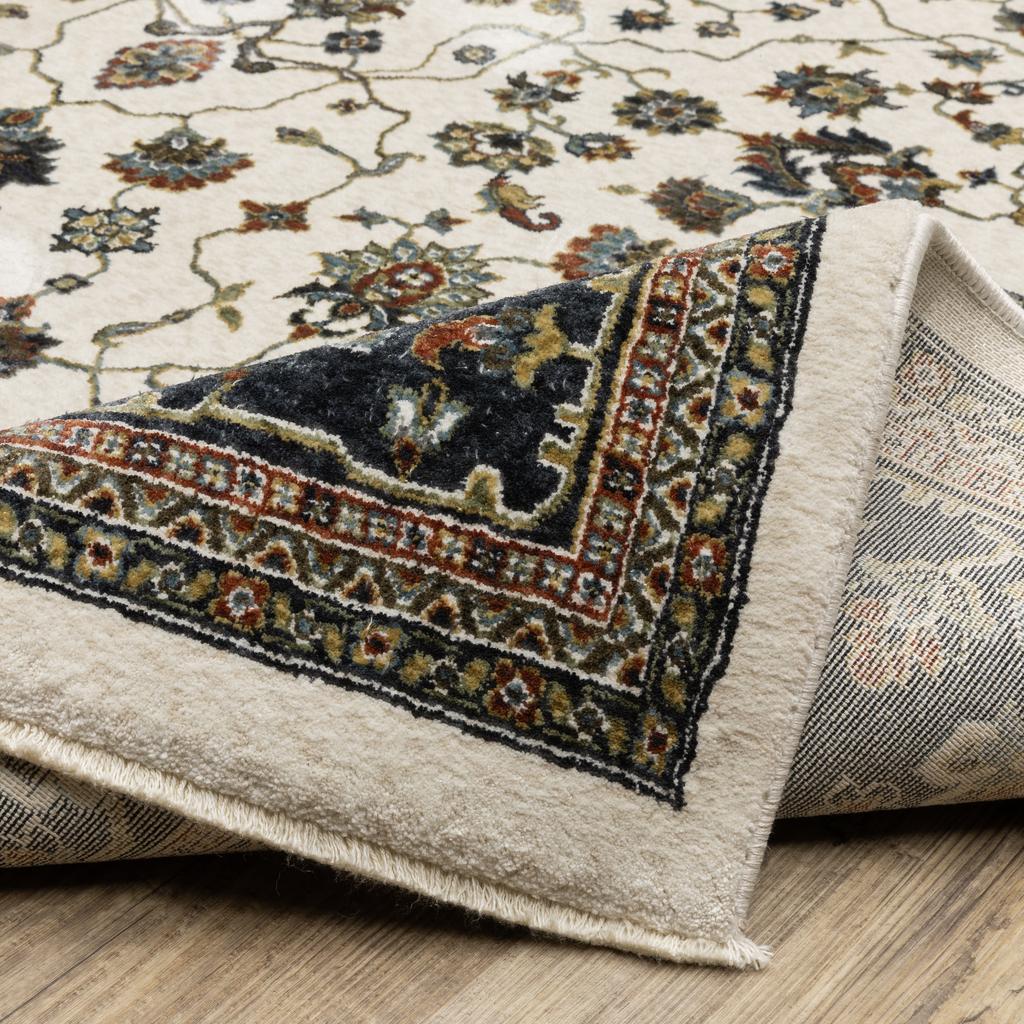 Oriental Weavers Vivian VI02B Ivory Rectangle Indoor Area Rug Oriental Pattern-