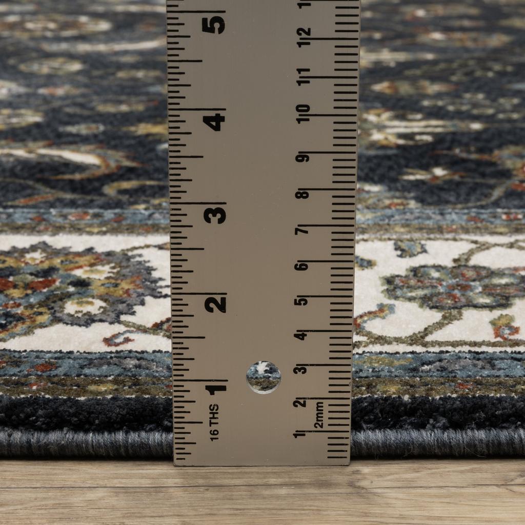 Oriental Weavers Vivian VI03A Blue Rectangle Indoor Area Rug Oriental Pattern-