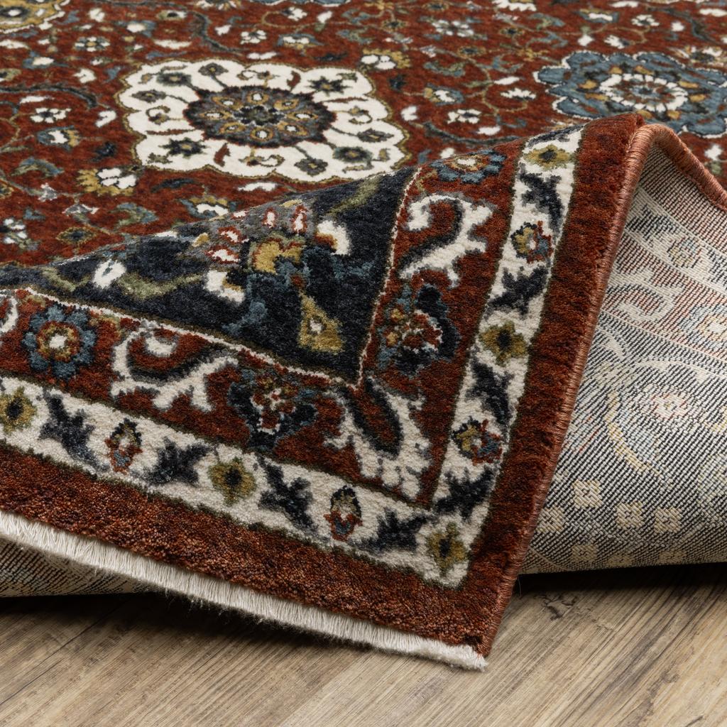 Oriental Weavers Vivian VI04B Red Rectangle Indoor Area Rug Oriental Pattern-