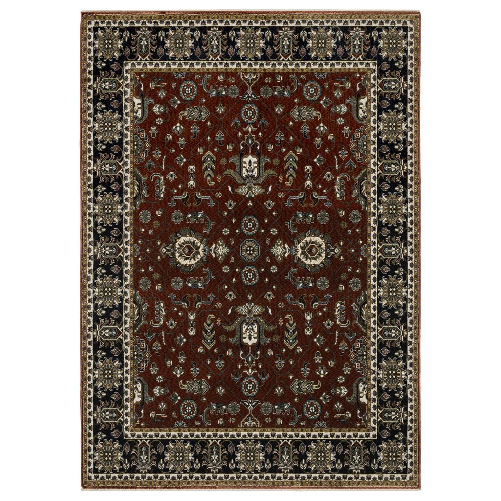 Oriental Weavers Vivian VI05X Red Rectangle Indoor Area Rug Oriental Pattern-