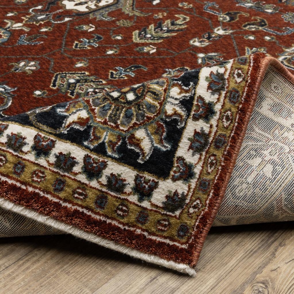 Oriental Weavers Vivian VI05X Red Rectangle Indoor Area Rug Oriental Pattern-