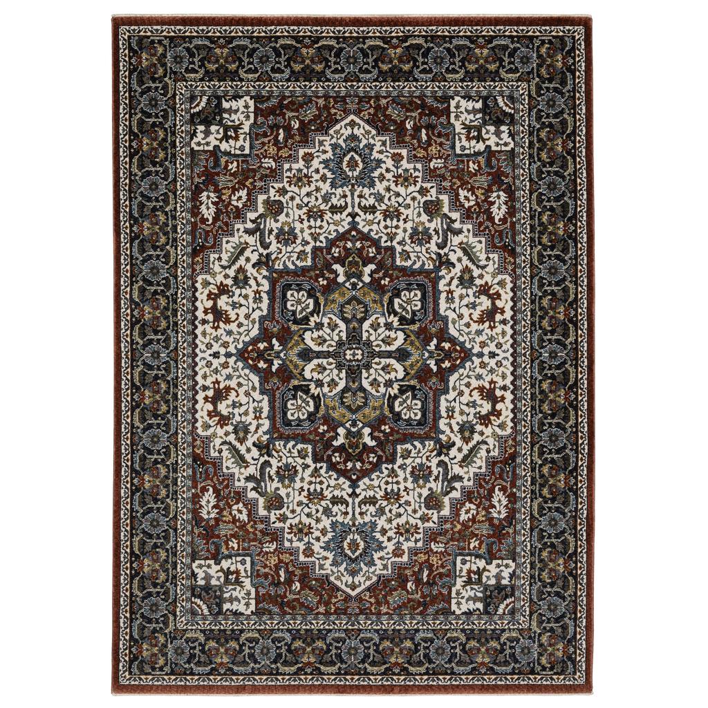 Oriental Weavers Vivian VI06A Red Rectangle Indoor Area Rug Oriental Pattern-