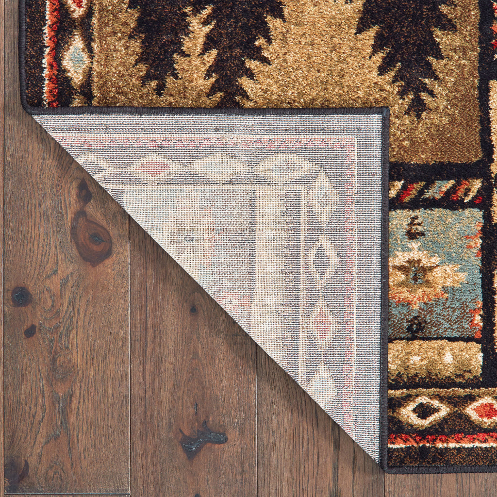 Oriental Weavers Woodlands 1041C Multicolor Rectangle Indoor Runner - Cozy Stain Resistant Low Pile Rug-