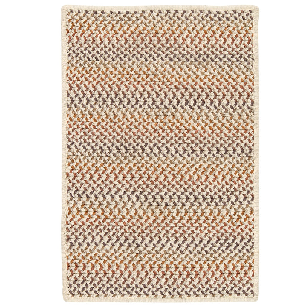 Colonial Mills Chapman Wool Multicolor Indoor Rectangle Area Rug - Trendy &amp; Reversible Rug with Brown &amp; Orange Accent