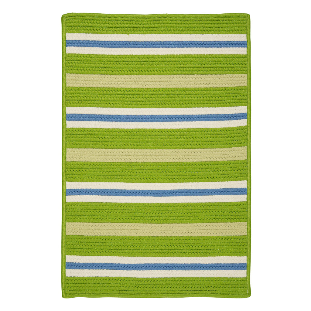 Colonial Mills Painter Stripe Garden Bright Rectangle Indoor / Outdoor Area Rug - Stain &amp; Fade Resistant Reversible Handmade Rug